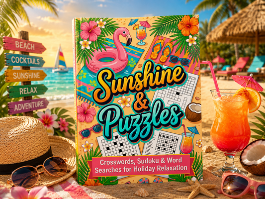 Sunshine & Puzzles: 100 Word Searches, Crosswords & Sudoku